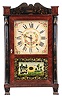 Asaph Hall, Goshen, Conn., 30 hours, time and strike weight wood movement half column & splat shelf clock.