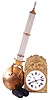 French Morbier 8 day time, strike and calendar weight driven wall clock, posted frame movement with anchor escapement