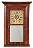 E. C. Brewster & Co., Bristol, Conn., 30 hours, time and strike spring iron back plate and brass movement beveled case cornice top shelf clock.