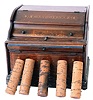 Mechanical music machines- 3 (Three) including a "Mandolina" roller organ by Mechanical Orguinette Co. of New York with 5 cylinders, and two pinned cylinder wood box music boxes; all in pieces. Early 20th century