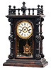 Welch, Spring & Co., Forestville, Conn., "Gerster, V.P.", 8 day, time and strike spring brass shelf clock with "Patti"-style movement.