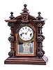Welch, Spring & Co., Forestville, Conn., "Patti V.P." or "Patti No. 2" also known as the "Baby Patti", 8 day, time and strike, spring brass movement shelf clock.