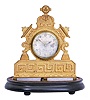 E. N. Welch Mfg. Co., Forestville, Conn., "L'Imperial", 8 day, double key wind spring brass movement brass front novelty timepiece.