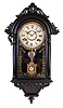 E. N. Welch Mfg. Co., Forestville, Conn., "Italian Hanging V.P.", 8 day, time and strike spring brass movement wall clock.