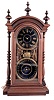 National Calendar Clock Co., "Fashion" shelf clock with a spring driven 8 day, time and half hour strike movement (New Haven Clock Co.) and a simple calendar mechanism.