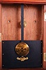 E. Howard & Co., Boston, Mass., "No. 70" wall clock with a weight driven 8 day brass movement regulator timepiece in a walnut case.