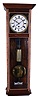 Leland Hurst, Centennial, CO, Handmade copy of small "Biedermeier" wall timepiece with period 8 day, weight brass movement.