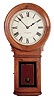E. Howard & Co., Boston, Mass., "No. 70" wall clock with a weight driven 8 day brass movement regulator timepiece in a walnut case.