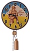 "Davey Crockett Time" novelty 30 hour weight driven wall clock, painted masonite dial, unsigned but possibly German