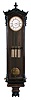 Austrian, late Biedermeier, 3-weight Grand Sonnerie "Vienna Regulator" in a rosewood veneer case, with cast accents to door, tail and case top.