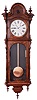 Welch, Spring, & Co., Forestville, Conn., "Regulator No. 1", jeweler's regulator 8 day double weight wall timepiece with a rosewood veneered case with a 12 inch painted metal dial.