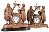 Clocks- 2 (Two): Seth Thomas' Sons & Co., New York, "Rebecca at the Well" 15 day, time and strike, figural mantel clocks, one on painted stone base/