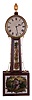 Massachusetts 8 day, weight brass movement Patent or Banjo wall timepiece.