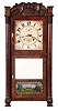Seth Thomas, Plymouth Hollow, Conn., 8 day, time and strike weight wood movement half column & carved splat shelf clock.