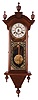 New Haven Clock Co., New Haven, Conn., "Winnipeg", 8 day, time and strike spring brass movement wall clock.