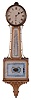 David Williams, Newport, Rhode Island, attribution, 8 day, weight brass movement Patent or banjo wall timepiece. These A-frame movements are generally associated with Williams, but this example is stamped "Griswold" and a signed dial of the same name. We did not find any Griswolds working in Rhode Island. The closest we came to was a Jeremiah Griswold working in Salem, Mass. but without a first initial it is very difficult to attribute this movement to him.