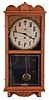 Clocks- 2 (Two): (1) Waterbury Clock Co. Waterbury, Conn., "Crane", 8 day, spring brass movement regulator wall timepiece. c1906 (2) William L. Gilbert Clock Co., Winsted, Conn., "Observatory", 8 day, spring brass movement regulator wall timepiece. c1913