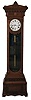 New Haven Clock Co., New Haven, Conn., "Standing Regulator No. 10", jeweler's regulator floor standing clock, 8 day, time only, brass weight driven movement with sweep seconds and Graham deadbeat escapement in a walnut case with a, white enamel dial.