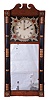 Abiel Chandler, Concord, New Hampshire 8 day, time and strike weight brass "rat-trap'' striking movement mirror clock.