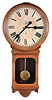 Waterbury Clock Co., Waterbury, Conn., "Regulator No. 80", 8 day, weight brass movement wall timepiece.