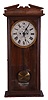 Clocks- 3 (Three): (1) New Haven Clock Co., New Haven, Conn., "Vamoose", 30 day, double wind spring brass movement wall timepiece. c1911 (2) Waterbury Clock Co., Waterbury, Conn., "Carlton", 8 day, time and strike spring brass movement wall timepiece, c1891. (3) E. Ingraham & Co., Bristol, Conn., "Western Union", 8 day, spring brass movement wall timepiece. c1905