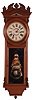 William E. Hadlock & Co., Boston, Mass., 8 day, spring brass movement wall timepiece. Hadlock was a maker of chronometers and operated his business with various partners until 1915. He produced high grade spring driven movements.