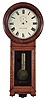 Seth Thomas Clock Co., Thomaston, Conn., "Regulator No. 2" wall hanging clock with a weight driven 8 day timepiece movement in an oak case.