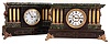 Clocks- 4 (Four) Seth Thomas Clock Co., Thomaston, Conn., "Adamantine" 8 day time and strike mantel clocks: two are the "Unlisted No. 1" shown in Ly; the other two also are identical, but that model is not found in Ly.