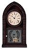 Forestville Mfg. Co., J.C. Brown, Bristol, Conn., ripple front round Gothic or "beehive" shelf clock.