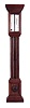 Hemingway Auburn, NY mercury stick barometer with thermometer in mahogany case with silvered scales.