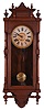 Ansonia Clock Co., New York, NY, "Queen Elizabeth", 8 day, time and strike spring brass movement wall clock.
