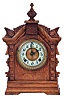 Ansonia Clock Co., New York, NY, "Toronto". 8 day, time and strike spring brass movement cabinet model mantel clock.