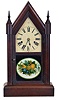 Seth Thomas Clock Co., Thomaston, Conn., "Sharp Gothic", 8 day, time and strike spring brass movement sharp gothic or steeple clock.