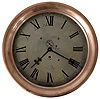 Boston Clock Co., Boston, Mass., 10 in. dial, 8 day, spring brass lever movement ward or engine room timepiece. Engraved on the dial: "American Steam Gauge Co., Boston"