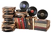 Seventeen (17) record holders with approximately ten records each plus a loose lot of 345 loose records by Victor, Columbia, Okeh, Decca, and many other labels. All 10 inch diameter 78 rpm double sided records. Approximately 500 records total. These are from an old collection and have not been picked through.