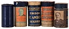 Lot of approximately 185 Edison "Blue Amberol" 4-minute celluloid cylinder records.