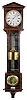 Eastern European, vienna regulator, reproduction 9-light laterndluhr wall clock, year duration, time only, two brass weight driven movement with knife edge suspension, compensating meter long pendulum in a mahogany veneer case with string inlay with white enamel dial surrounded by pie crust bezel and signed "Leonhard Muller In Wien".