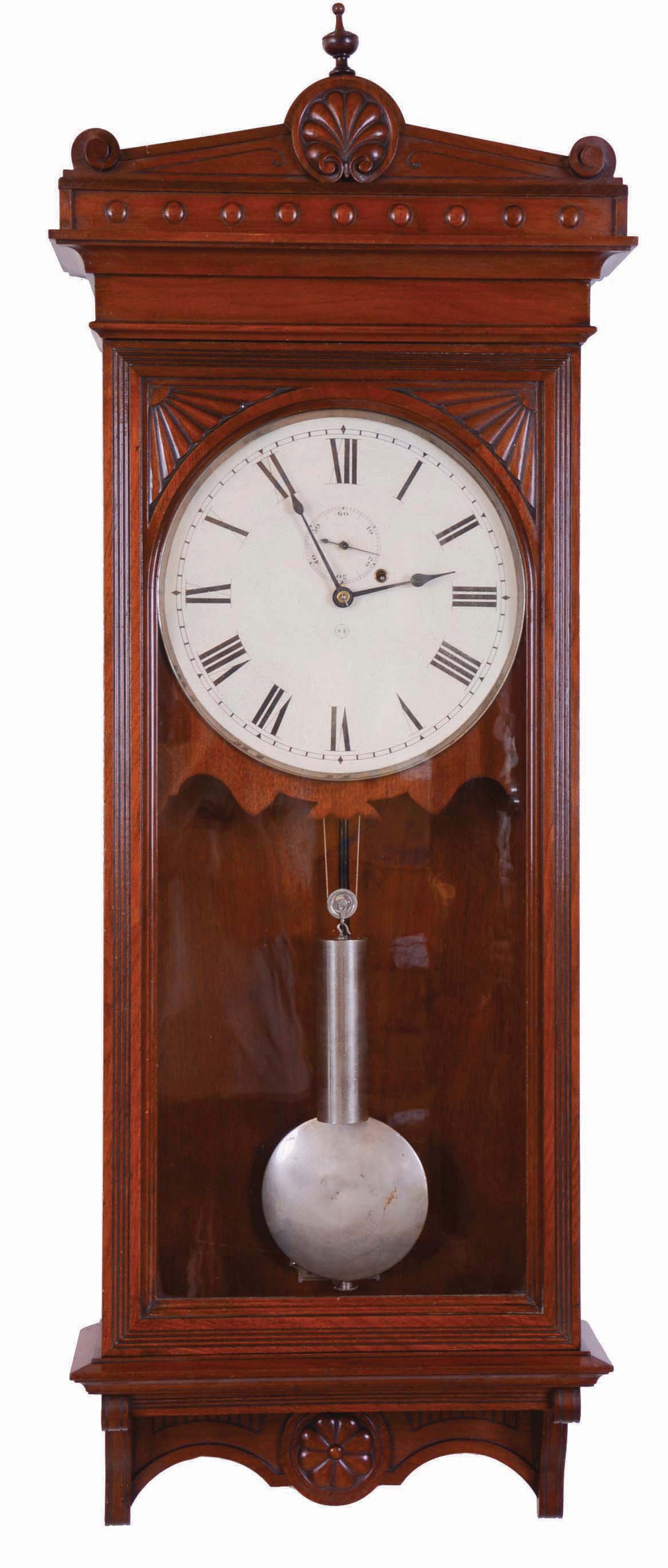 Seth Thomas Clock Co., Thomaston, Conn., "Regulator No. 30", 8 days, weight brass movement wall timepiece. — Antique Clocks Price Guide