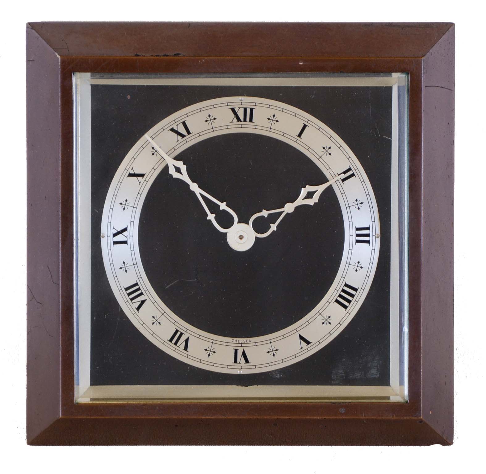 Chelsea Clock Co., Boston, Mass., desk clock with easel back, — Antique Clocks Price Guide