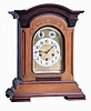 German, Junghans 8 days, time and strike, three train Westminster quarter chime, spring driven brass movement bracket clock.