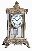 Ansonia Clock Co., New York, NY, "Zenith", 8 day, time and strike spring brass movement crystal regulator shelf clock.