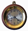Chelsea Clock Co., Boston, Mass., "Commodore", 4- Inch dial, 8 day, spring brass movement time and strike Ship's Bell clock. Serial No. 608041