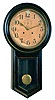 Clocks- 2 (Two): (1) Anglo American wall clock with an 8 day time & strike spring driven movement in a wooden case with marquetry design, c1885; (2) Waterbury Clock Co., Waterbury, CT "Admiral" wall hanging clock with a 30 day timepiece movement, c1927.