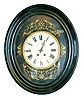 Clocks- 6 (Six) wall hanging: (1) Time only Vienna regulator in walnut case, c1890; (2) German chiming spring driven box clock, c1960; (3) partial German time and strike spring driven, c1900; (4) French baker's clock, c1890; (5) German time and strike spring driven box clock, c1910; (6) German chiming spring driven box clock, c1930