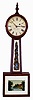 Massachusetts 8 day, weight brass movement Patent or Banjo timepiece with name Abel Howe on dial. We could not find this name in any of our sources.