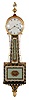 Foster Campos, Pembroke, Mass., 8 day, weight brass movement stenciled Patent or banjo timepiece. No. 4, 2002