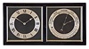 Chelsea Clock Co., Boston, Mass., "Erickson", 8 day, spring brass lever movement timepiece and barometer desk set. Serial No. 524048