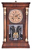 Columbus Clock Co., Columbus, Miss., 8 day, time and strike spring brass movement column calendar clock.