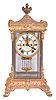 Ansonia Clock Co., New York, NY, "Elysian", 8 day, time and strike spring brass movement crystal regulator.