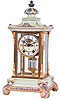 Ansonia Clock Co., New York, NY, "Porcelain Regulator No. 2", 8 day, time and strike crystal regulator mantel clock.